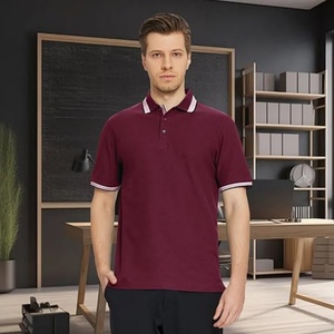 เสื้อโปโลถักสำหรับผู้ชาย แขนสั้น ผ้าคอตตอนผสม สวมใส่สบาย คอปก สปอร์ต ระบายอากาศได้ดี ทรงปกติ น้ำหนัก 200 กรัม ผลิตในสหรัฐอเมริกา - Product Image 1