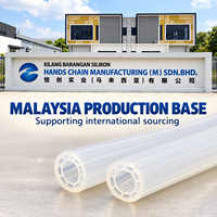 Tube en silicone extrudé multicouche personnalisé, tube profilé creux transparent, OEM ODM, fabrication chinoise et malaisienne, double usine de production