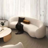 Canapé familial trois places en cachemire de style nordique Suessen, fabrication sur mesure, vente en gros