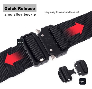 カスタム調整可能な男性ヘビーデューティ屋外ナイロンウェビング戦術ベルトクイックリリースバックル付き - Product Image 5