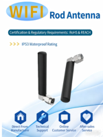 Antenne cellulaire mini en caoutchouc de 48 mm avec connecteur SMA droit ou à angle droit, gain de 3,5 dBi, indice de protection IP66, fixation par vis pour GSM 3G 4G LTE