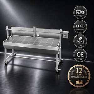 HDL4C <span class=keywords><strong>Griglia</strong></span> Barbecue Commerciale a Carbone <span class=keywords><strong>in</strong></span> <span class=keywords><strong>Acciaio</strong></span> Inox con Controllo Touch e Girarrosto <span class=keywords><strong>per</strong></span> Uso Esterno - Product Image 5