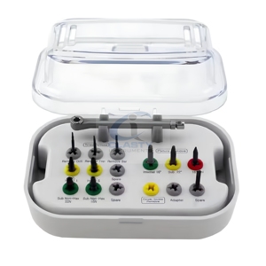 Kit d'extraction d'implants dentaires : Forets, extracteurs et instruments prothétiques universels pour l'élimination de fixations fracturées, certifié CE - Product Image 1