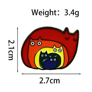 <span class=keywords><strong>Broche</strong></span> en émail chats emboîtables arc-en-ciel éclatants, épinglette fantaisie chat <span class=keywords><strong>Matriochka</strong></span>, badge de dessin animé mignon pour vêtements, sacs, chapeaux - Product Image 5