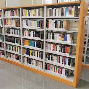 Étagère à livres en métal moderne personnalisée, bibliothèque en bois, étagère à livres pour bureau et hôtel, meubles de bibliothèque scolaire personnalisés - Product Image 6