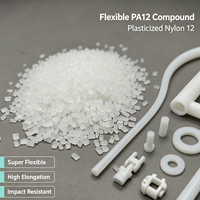 Granulés de PA12 plastifiés flexibles, matière première de polyamide 12 souple, granulés de nylon résistants aux chocs pour pièces plastiques de précision
