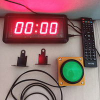 4-Digit LED jam hitung mundur Stopwatch Mini Digital pengendali jarak jauh Chronometer Rush menjawab tombol kompetisi dapat dipilih untuk