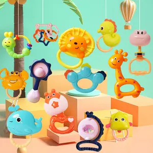 Cheap newborn baby sand hammer sound teether bed bell rattle set 0-3 years old hand rattle baby toys