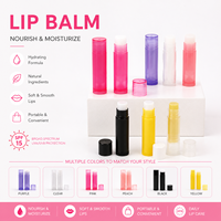 Baume à lèvres bio SPF 15 au goût pêche miel, personnalisable avec logo, emballage privé, étiquette privée