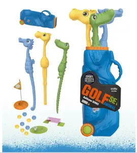 Set mainan golf kartun hewan dalam ruangan luar ruangan dengan mainan keranjang golf mainan golf permainan lucu untuk anak-anak