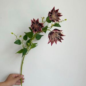 KEWEI 1023 Popular Real Touch 3 cabezas <span class=keywords><strong>Coelogyne</strong></span> orquídea lirio flor decoración del hogar - Product Image 5