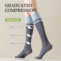 Chaussettes de yoga personnalisées, antidérapantes, avec absorption des chocs, chaussettes de Pilates avec logo personnalisé pour la remise en forme et l'entraînement