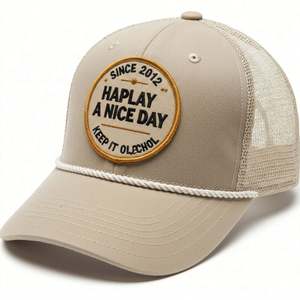 Gorra Trucker de Malla Unisex de 6 Paneles al por Mayor con Logotipo Bordado Personalizado, Algodón de Alta Calidad, a Rayas, de Moda, para Exteriores, Estilo Hip Hop con Cordón - Product Image 6