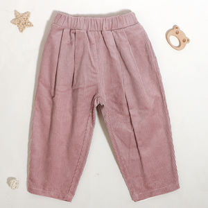 بنطلون قطني فضفاض سفلي فضفاض بتصميم كلاسيكي للأطفال بشعار مخصص ، بنطلون بجيب منحرف للأطفال الصغار بلون سادة فضفاض للفتيات الصبيان - Product Image 5