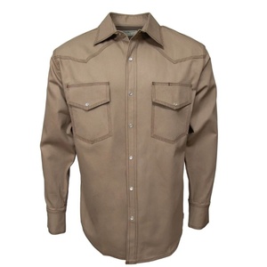 NFPA2112 HRC2 Personalizado Proteção Industrial Vestuário Resistente a Chamas FR Rated <span class=keywords><strong>Fireproof</strong></span> Men's Soldagem Trabalho Camisas 8Cal - Product Image 5