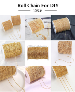 1000S joyería fina 18K oro sólido nuevo diseño ajuste intercuenta cadena collar oro amarillo joyería de moda para mujeres - Product Image 6