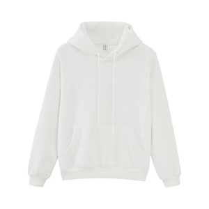 Plain Men's Pullover Hoodie 100% Cotton <b>Sweatshirt</b> with Front Pocket Winter Oversized Eco-Friendly Casual Wear - Product Image 1