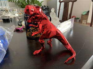 Escultura geométrica artesanal de resina personalizada, modelo de <span class=keywords><strong>dinosaurio</strong></span>, estatua para Decoración - Product Image 3