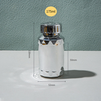 Capsules de médicaments vides en plastique personnalisées Comprimés pratiques Capsules Conteneur Bouchon à vis Flacon rechargeable plaqué or argent