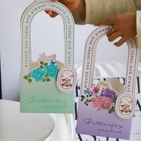 Boîte portable pour arrangements floraux, idéale pour les mariages, les achats, les cadeaux, l'emballage de plantes, les sacs en papier