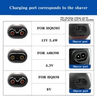 Câble de charge USB Cantell Boost Shaver 15V 4.3V 8V A00390 HQ8505 HQ8500, adaptateur secteur pour rasoir Philips