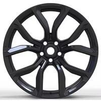 Jantes en alliage de haute qualité personnalisées 24*9.5J pouces 5x120 ET40 CB72.6 Noir usiné pour LAND ROVER Range Rover Sport