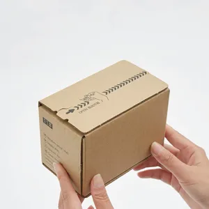 접착식 셀프 테이프 지퍼 브라운 배달 포장 상자 밀봉 쉬운 판지 상자가있는 맞춤형 재활용 작은 크래프트 판지 상자
