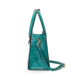 Ensemble de sacs à main tendance pour femmes, sac à main en jacquard, sacs à main en cuir pu à motif crocodile, ensemble de 3 pièces de luxe pour dames - Product Image 3
