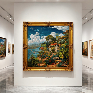 Lujo decoración del hogar pared arte moderno colorido mar <span class=keywords><strong>primavera</strong></span> paisaje pinturas <span class=keywords><strong>al</strong></span> óleo - Product Image 3