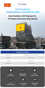 Canbest Fo P10 10Mm 15360X9600Mm 250.39Ftx31.49Ft Pantalla LED gigante para exteriores Cartelera para estación de televisión en <span class=keywords><strong>Macedonia</strong></span> - Product Image 4