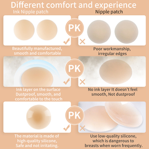 Vendita calda invisibile Soild <span class=keywords><strong>colore</strong></span> lavabile riutilizzabile in Silicone copri capezzolo adesivo prezzo all'ingrosso - Product Image 4