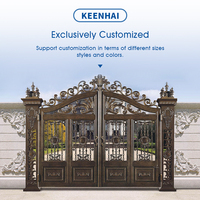 Porte d'entrée de villa de luxe en aluminium moulé, porte battante décorative royale pour maisons résidentielles africaines