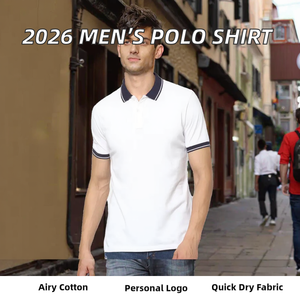 เสื้อเชิ้ตผู้ชายลำลองปี 2026 ผ้าถัก 100% คอตตอน แห้งเร็ว แขนสั้น สีพื้น รับสกรีนโลโก้ ขายดี ดีไซน์ใหม่ - Product Image 2