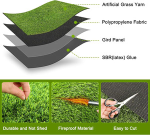 <span class=keywords><strong>Gazon</strong></span> synthétique PP personnalisé pour aménagement paysager de jardin, pelouse artificielle pour applications sportives – Direct Usine - Product Image 5