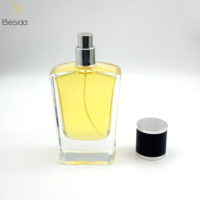 Nouveau design 50ml 60ml bouteille de parfum de luxe bouteilles de parfum rectangle bouteille de parfum vide avec boîte