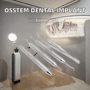 Juego de Instrumentos Quirúrgicos Dentales Plateados con Espejo Bucal, Pinzas y Sonda Curva para Limpieza Dental Profesional - Product Image 2