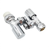Robinet d'angle en laiton forgé de 3/4 pouce pour radiateur, vanne de contrôle de température et de mélange d'eau, filetage mâle OEM pour système de chauffage