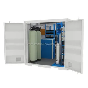 Konteynır su arıtma makineleri açık güneş enerjisi sistemi UF filtrasyon tesisi tuzlu su RO desalinasyon sistemi filtre