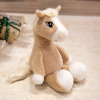 Nouvel arrivage Peluche de cheval jouet Zoo Animal en peluche poupée mignon souvenir mascotte jambes suspendues cheval jouets en peluche
