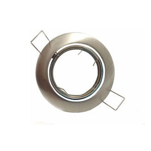 Faretto da incasso oscillante rotondo in alluminio da 50 mm, finitura nichel, ideale per l'illuminazione direzionale in interni ed esterni. - Product Image 1