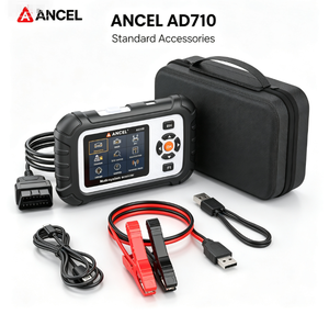 Lecteur de codes OBD2 ANCEL AD710 avec fonctions ABS, SRS, réinitialisation EPB, purge ABS, test de batterie et modes OBD2 complets pour toutes les voitures - Product Image 1