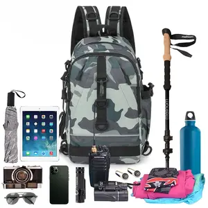 Personalizado deportes al aire libre senderismo caza Camping entrenamiento mochila táctica un hombro pecho Sling mochila
