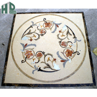 Carreaux de marbre naturel de luxe de forme irrégulière sur mesure, découpés au jet d'eau, pour les halls d'entrée de villas, de maisons de luxe et les halls d'hôtels