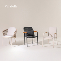 Chaise de salle à manger en aluminium pour extérieur, mobilier moderne pour hôtel, restaurant, terrasse, chaises de jardin empilables