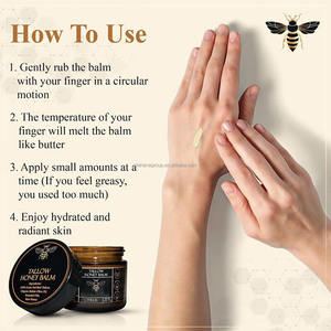 Hersteller Oem Organic Facial Skin Cream Beruhigen Sie feuchtigkeit spendende geschlagene rohe Manuka Honig gras Fed Beef Talg Balsam - Product Image 6