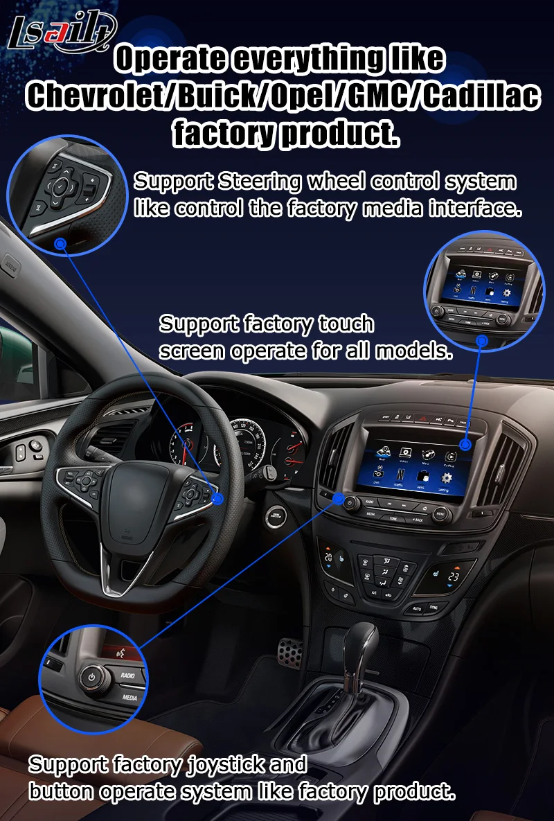 Android/interfaz carplay para Chevrolet Camaro 2016-2018 con el sistema auto androide del mylink de la navegación de los gps por Lsailt