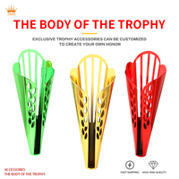 Vente en gros de corps de trophée en plastique avec plusieurs options de couleur Accessoires de corps de trophée évidés