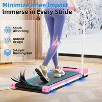 Tapis de marche portable et fin Pro, tapis de course pliable pour la maison et le bureau, machine de fitness électrique avec écran LED et affichage mécanique