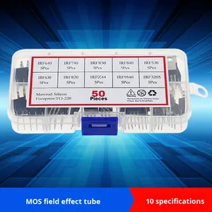 <span class=keywords><strong>50</strong></span> pièces, 10 spécifications, transistors MOSFET série IRF (modèles IRF640/IRF740/IRF830/IRF840/IRF530/IRF630/IRF820/IRFFZ44) - Product Image 4