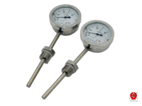 Thermomètre à pression à bain d'huile 0-200°C, résistant aux vibrations, tige rigide, indice de protection IP66, longueur de sonde 300 mm pour moteur